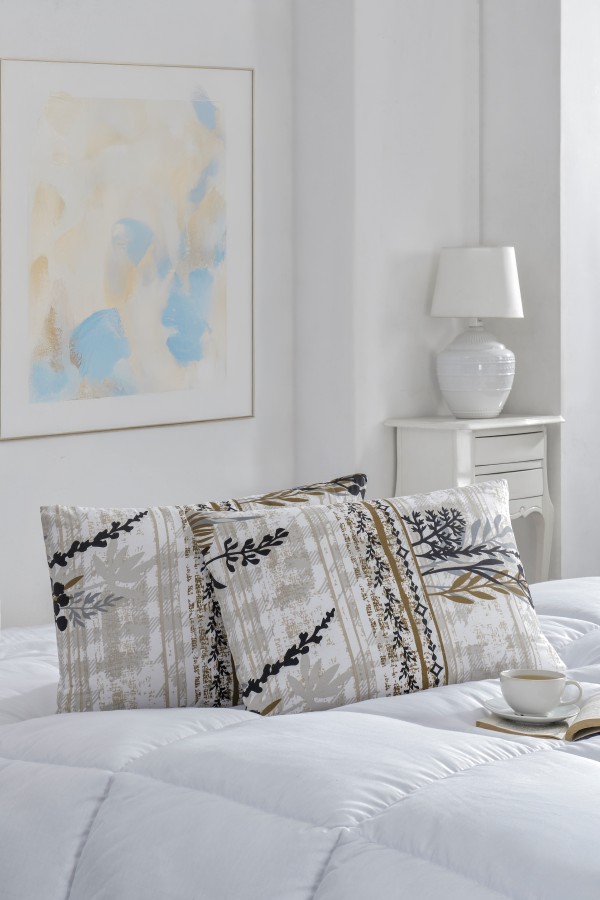 2'li Yastık Kılıfı | Pamuklu | 50x70 cm | Altın Dal