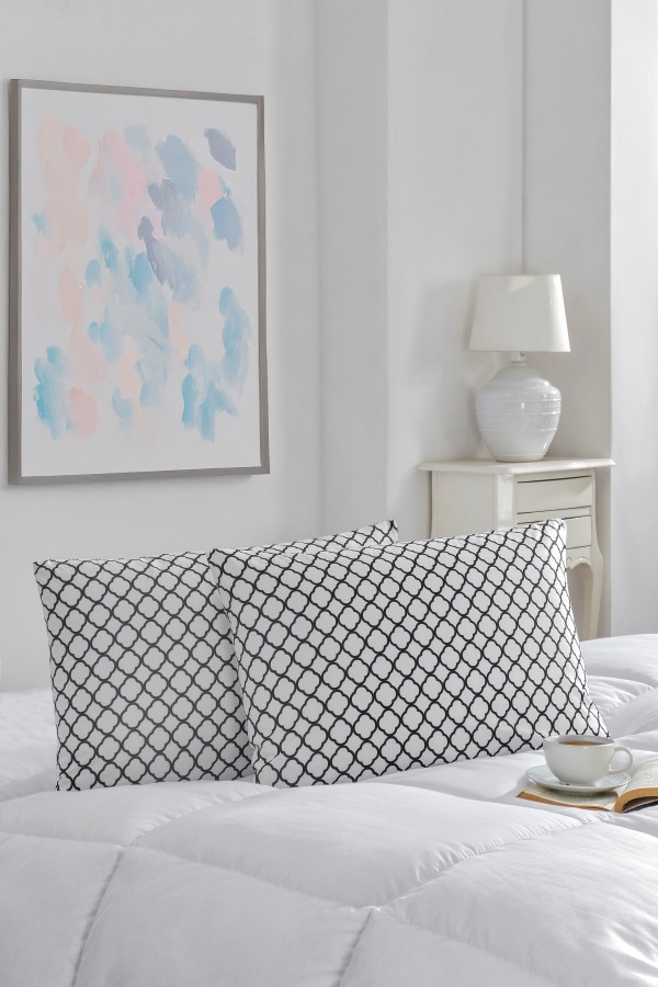 2'li Yastık Kılıfı | Pamuklu | 50x70 cm | BeyazYonca