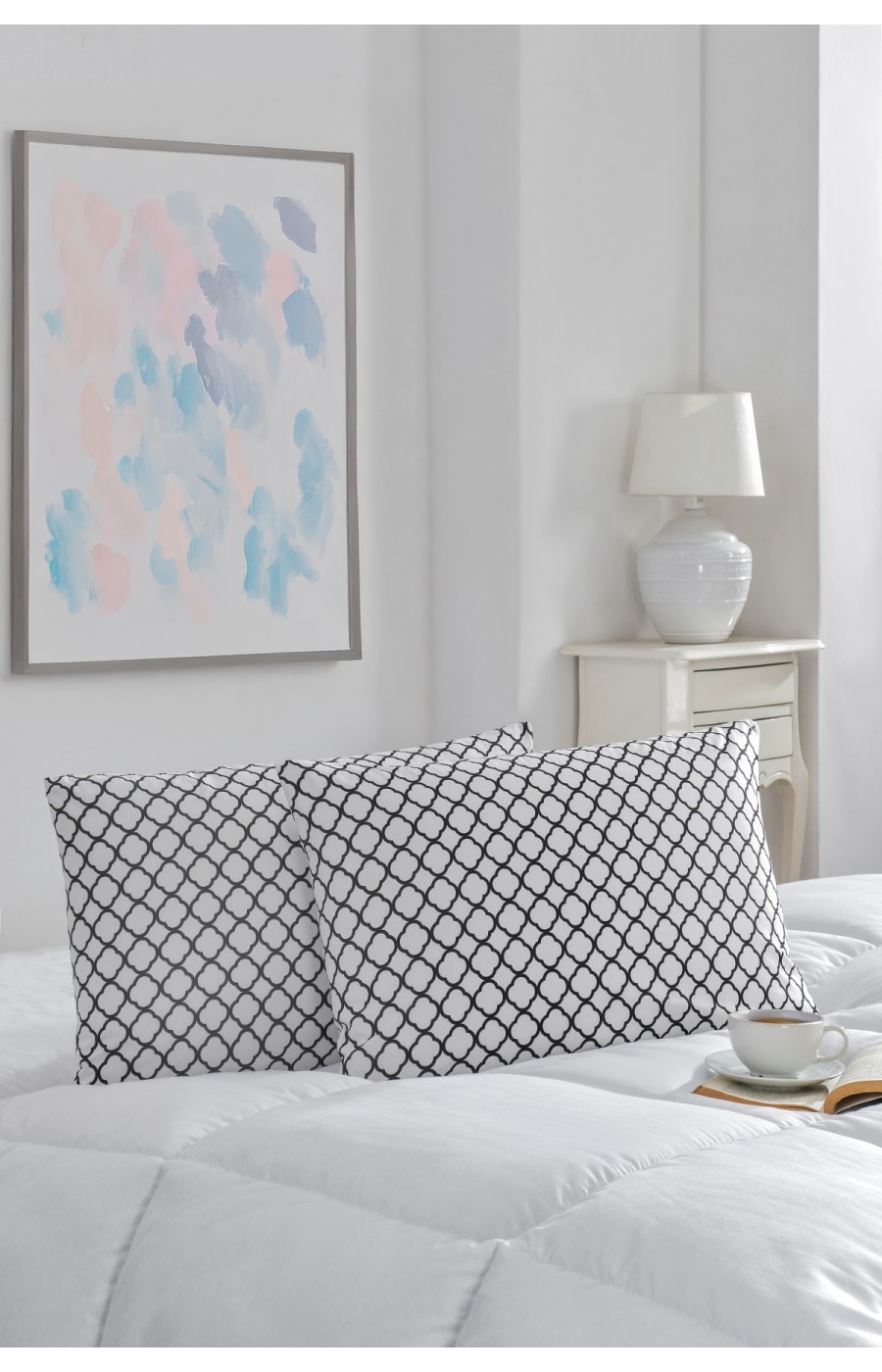 2'li Yastık Kılıfı | Pamuklu | 50x70 cm | BeyazYonca