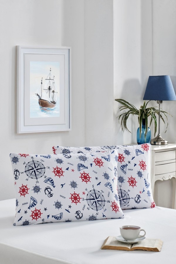 2'li Yastık Kılıfı | Prenses Serisi  Pamuklu | 50x70 cm | MaviDeniz