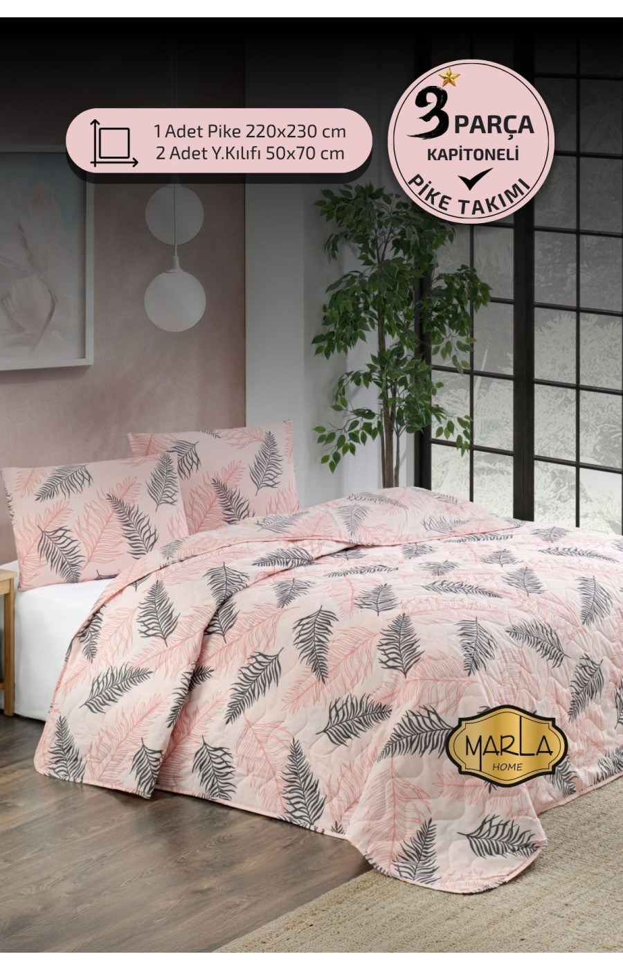 Çift Kişilik Pike Takımı | Battal Boy | 220x230 cm | Çok Amaçlı Yatak Örtüsü & Battaniye