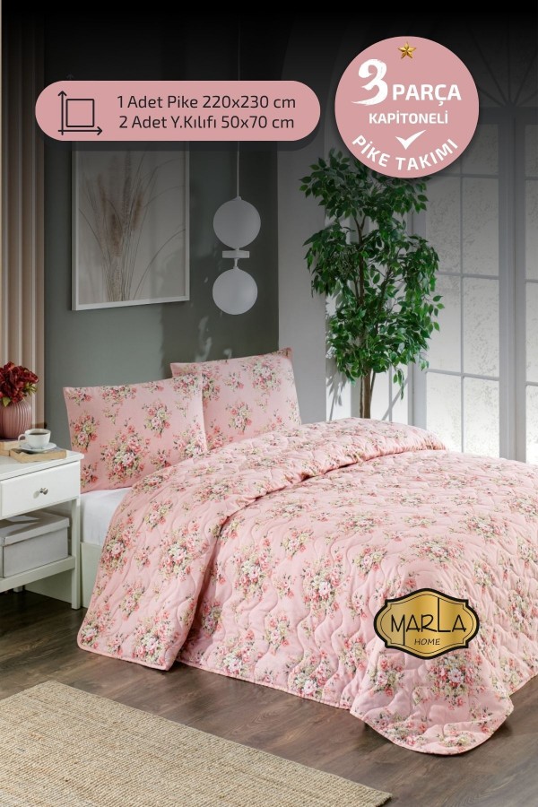 Çift Kişilik Pike Takımı | Battal Boy | 220x230 cm | Çok Ama&hellip;