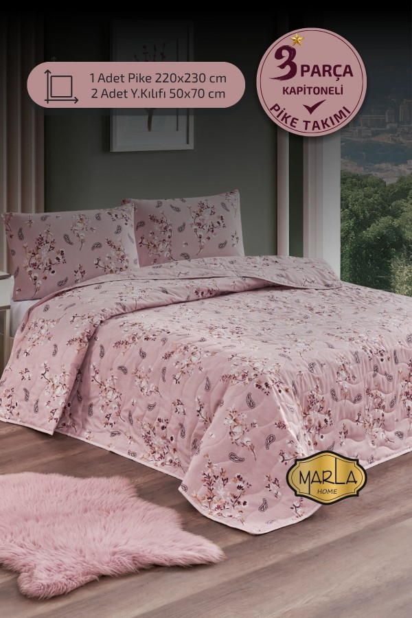 Çift Kişilik Pike Takımı | Battal Boy | 220x230 cm | Çok Ama&hellip;