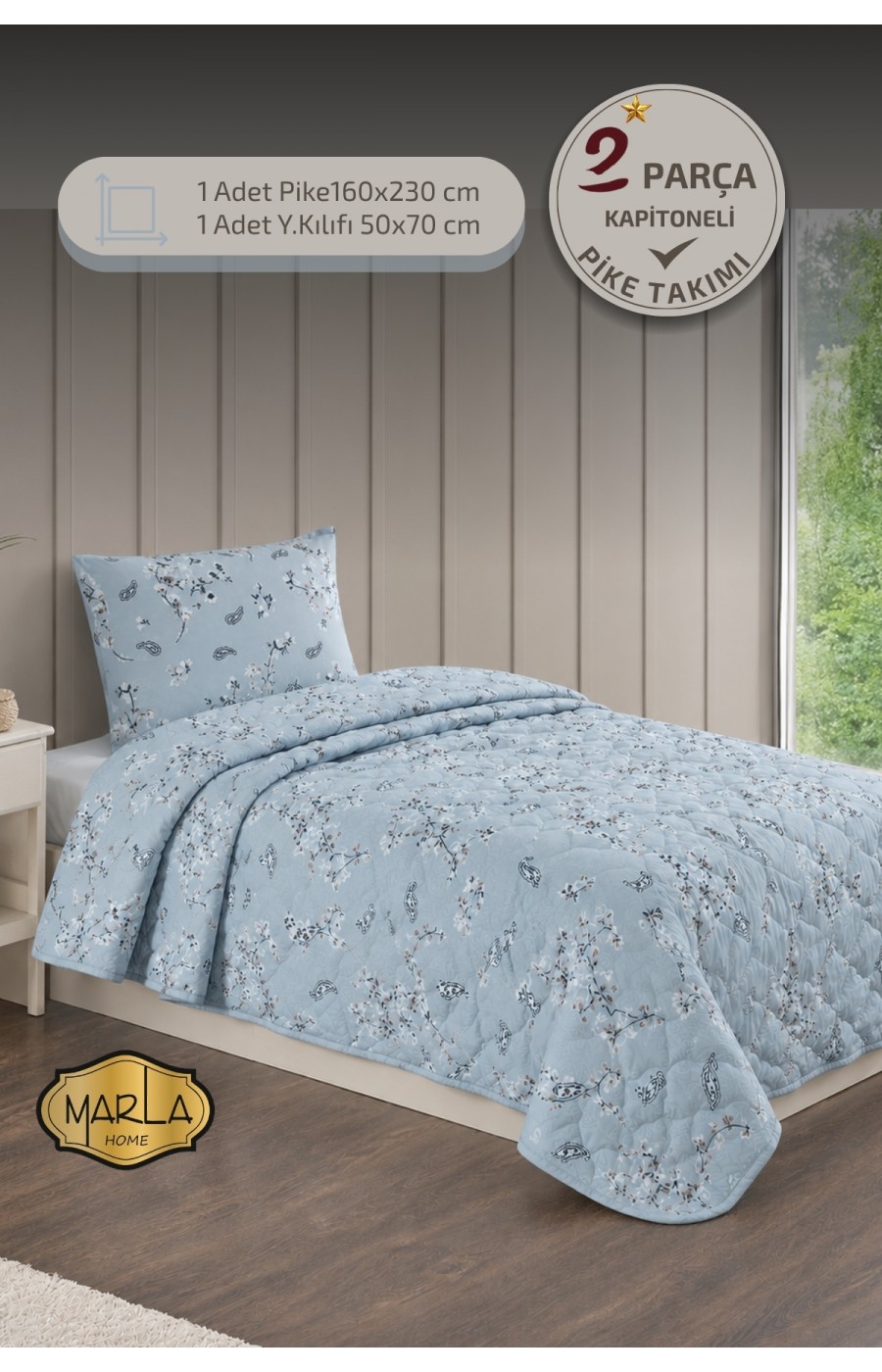 Tek Kişilik Pike Takımı | 160x230 cm | Çok Amaçlı Yatak Örtüsü & Battaniye