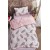 Palm Pembe Desenli Tek Kişilik Çift Taraflı Wellsoft Yorgan Seti - Pembe - 155x215