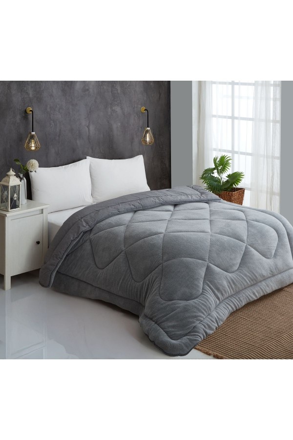 Çift Kişilik Çift Taraflı Welsoft Yorgan | Wellsoft Battaniye | Pofuduk Yumuşak | Baklava Desen