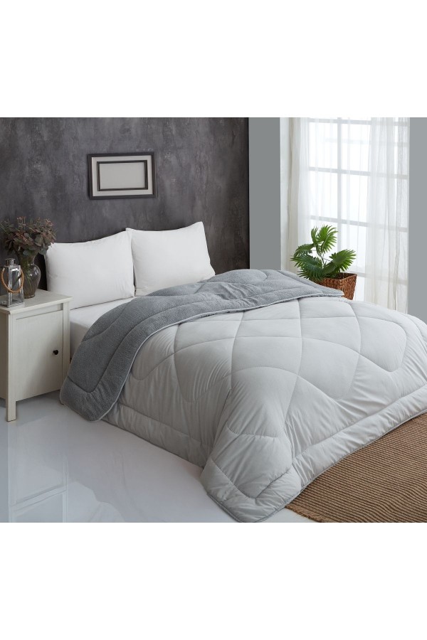 Çift Kişilik Çift Taraflı Welsoft Yorgan | Wellsoft Battaniye | Pofuduk Yumuşak | Baklava Desen