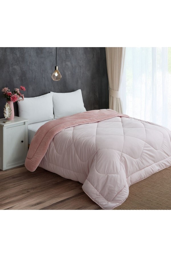 Çift Kişilik Çift Taraflı Welsoft Yorgan | Wellsoft Battaniye | Pofuduk Yumuşak | Baklava Desen