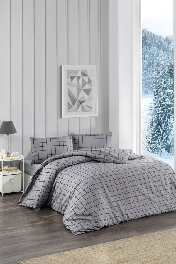 Çift Kişilik Nevresim Takımı | Pamuklu | Lastikli Çarşaflı