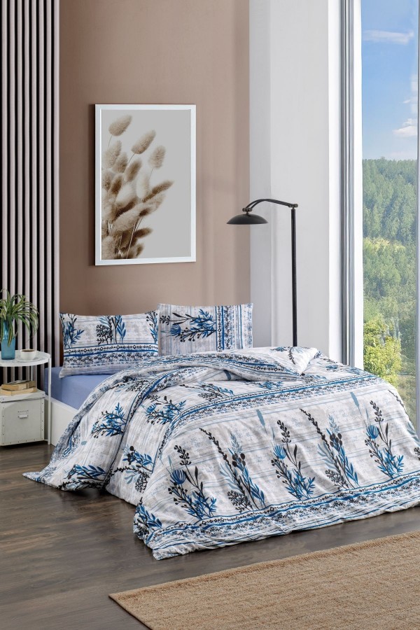 Çift Kişilik Nevresim Takımı | Pamuklu | Lastikli Çarşaflı