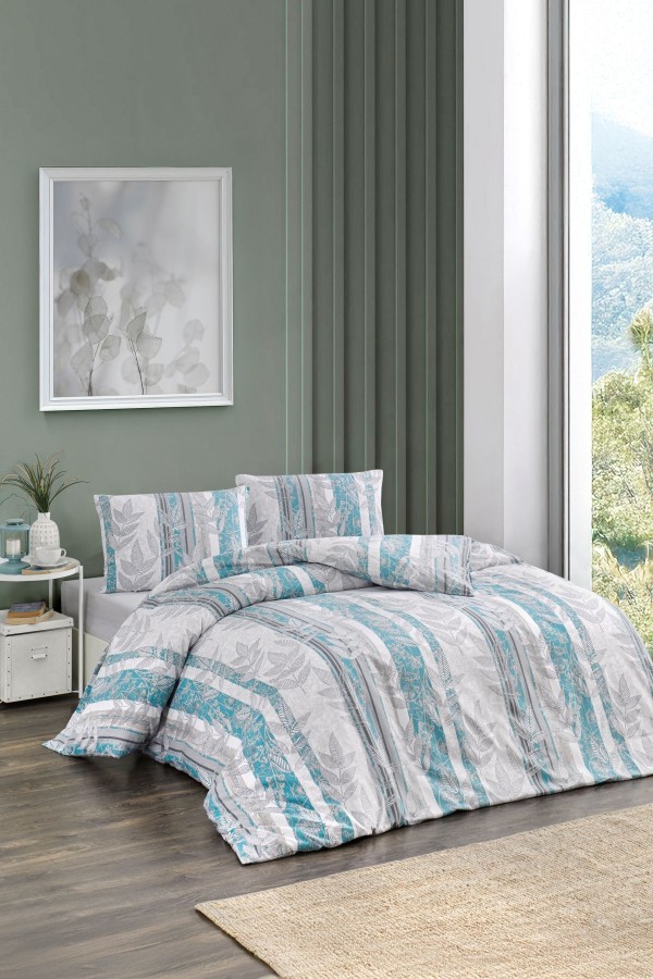 Çift Kişilik Nevresim Takımı | Pamuklu | Lastikli Çarşaflı