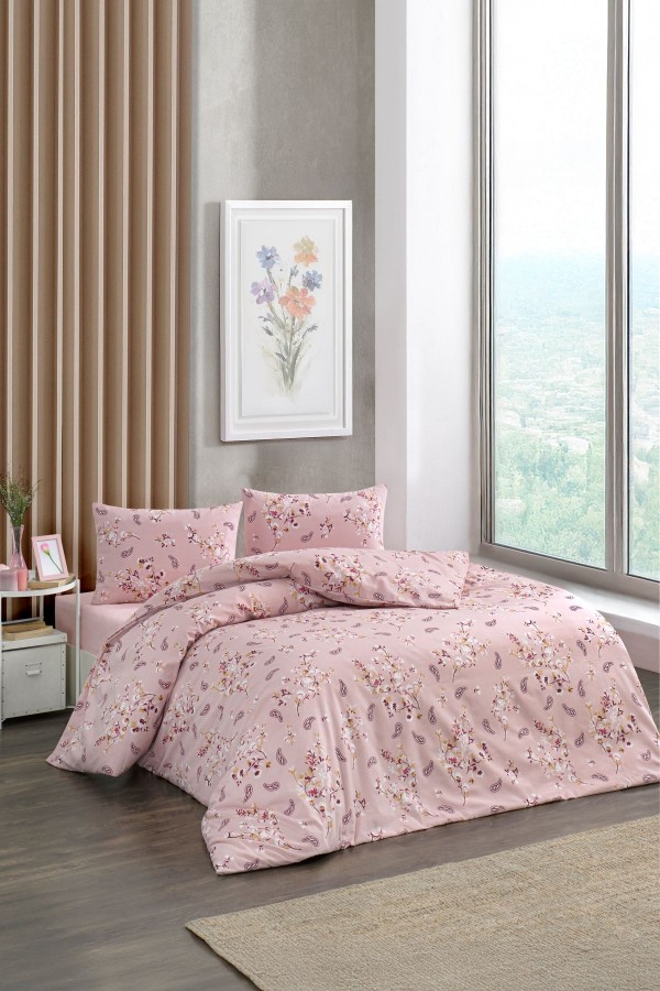 Çift Kişilik Nevresim Takımı | Pamuklu | Lastikli Çarşaflı