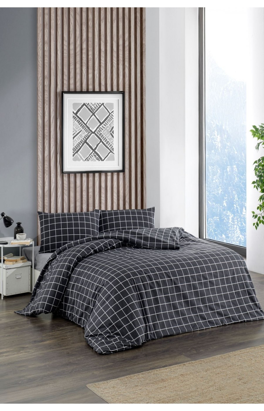 Çift Kişilik Nevresim Takımı | Pamuklu | Lastikli Çarşaflı