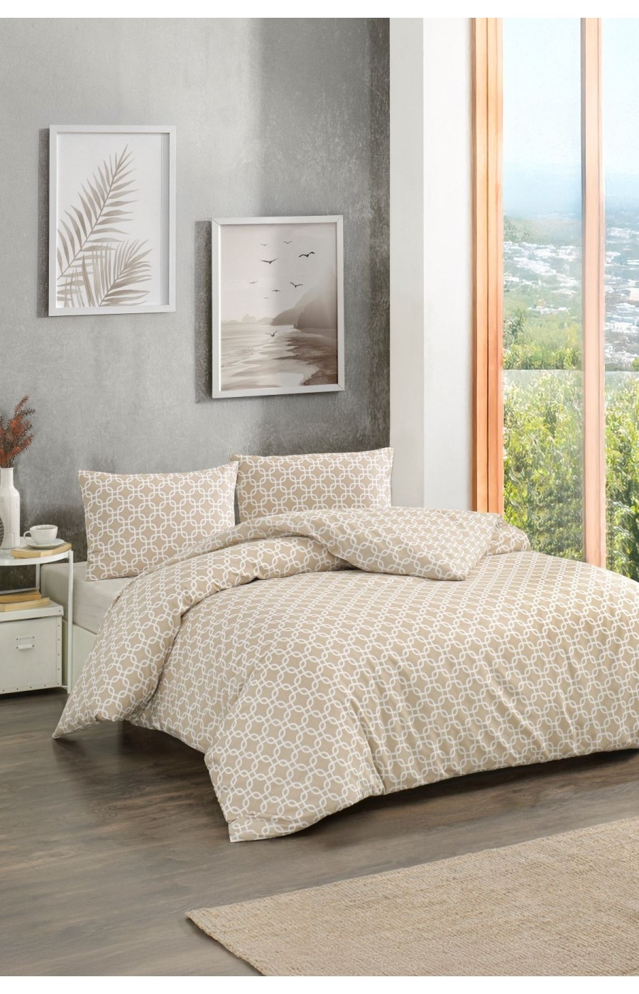 Çift Kişilik Nevresim Takımı | Pamuklu | Lastikli Çarşaflı