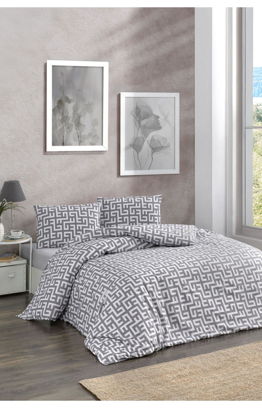 Çift Kişilik Nevresim Takımı | Pamuklu | Lastikli Çarşaflı