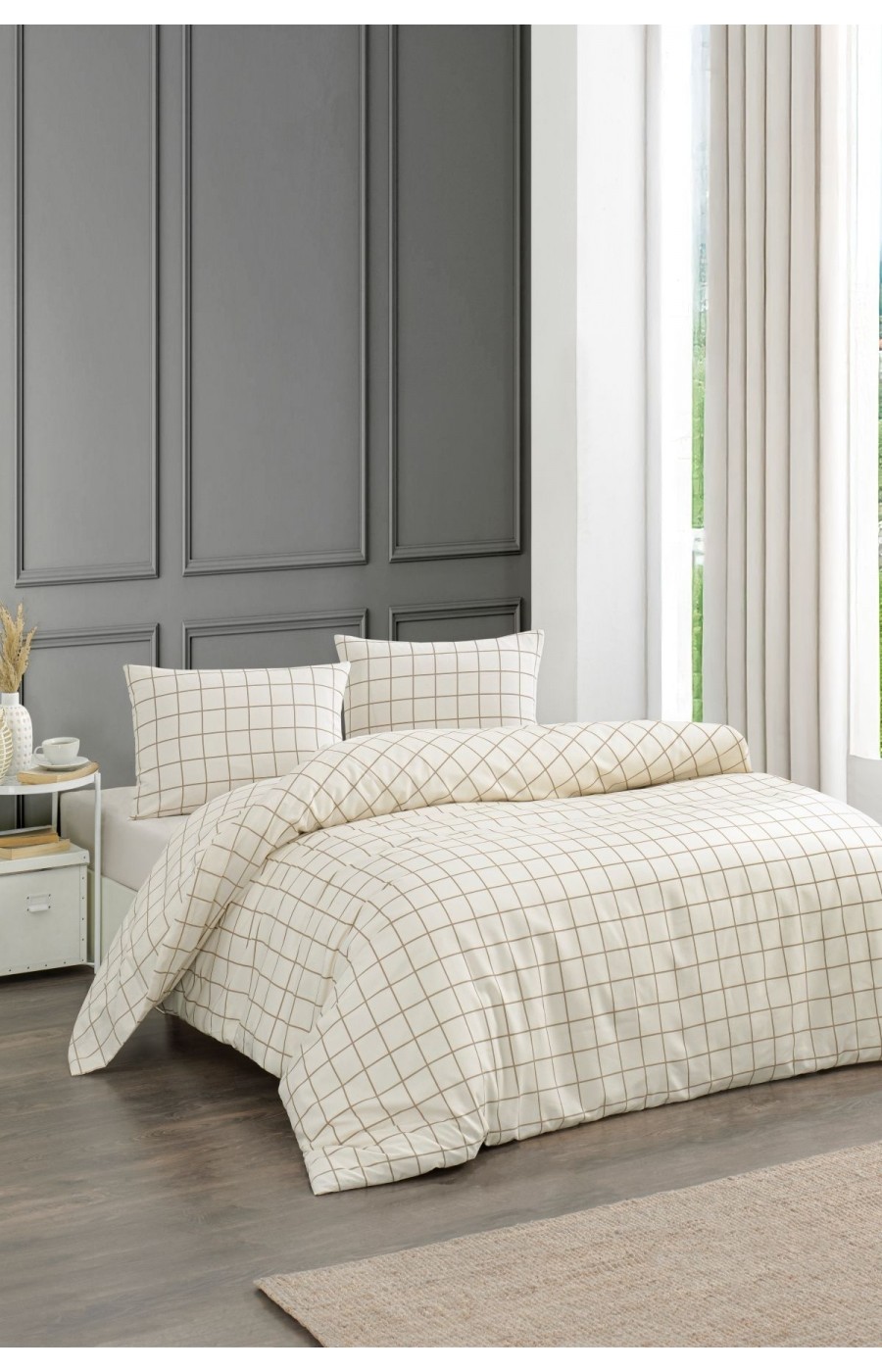 Çift Kişilik Nevresim Takımı | Pamuklu | Lastikli Çarşaflı