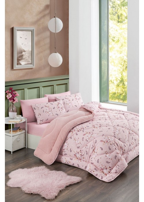 Çift Kişilik Welsoft Uyku Seti | Lastikli Çarşaflı | Bahar