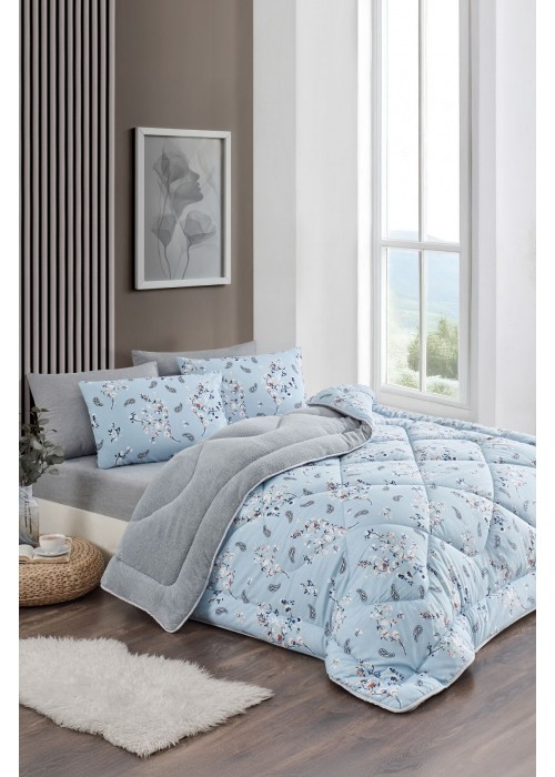 Çift Kişilik Welsoft Uyku Seti | Lastikli Çarşaflı | Bahar