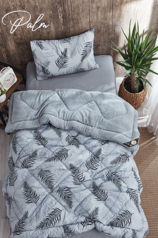 Palm Baklava Desenli Pamuklu Tek Kişilik Çift Taraflı Wellsoft&hellip;