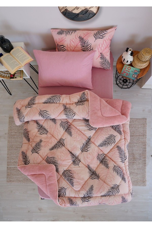 Palm Desenli Tek Kişilik Çift Taraflı Wellsoft Uyku Seti - Pem&hellip;