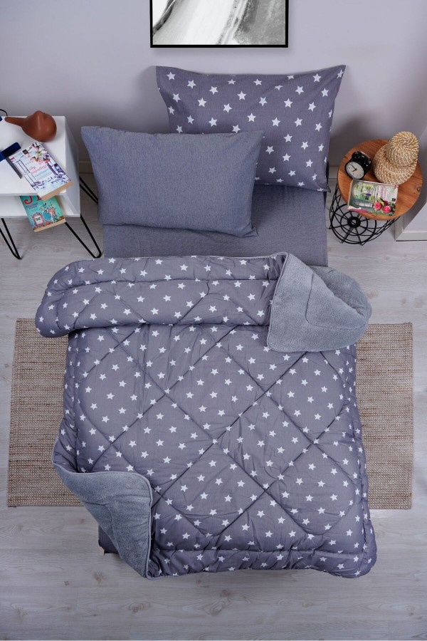 STAR Baklava Desen Pamuklu Çift Taraflı Pofuduk Tek Kişilik Uy&hellip;