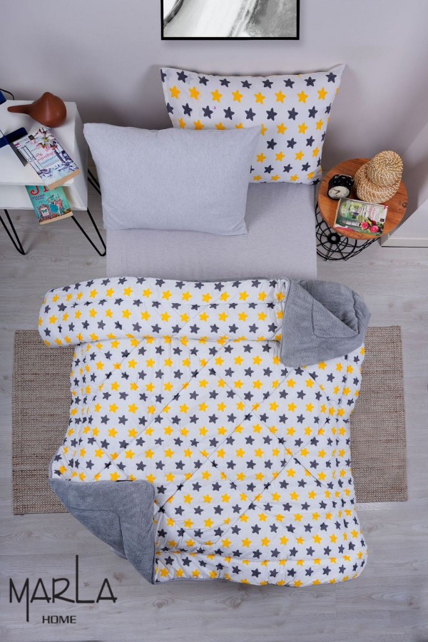 Star Desen Premium Wellsoft Pamuklu Çift Taraflı Pofuduk Tek Ki&hellip;