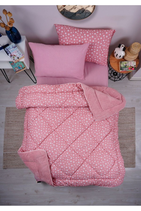 Star Desenli Tek Kişilik Çift Taraflı Wellsoft Uyku Seti - Pem&hellip;