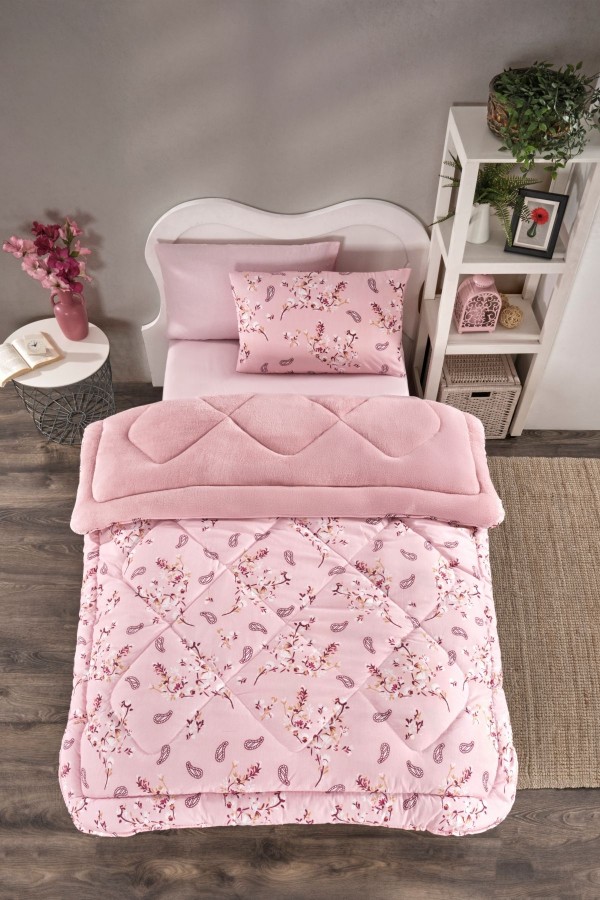 Tek Kişilik Çift Taraflı Welsoft Yorgan Seti | Wellsoft Battaniye | Pofuduk Yumuşak | Bahar