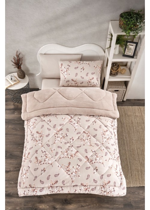 Tek Kişilik Welsoft Yorgan Uyku Seti | Lastikli Çarşaflı | Bahar