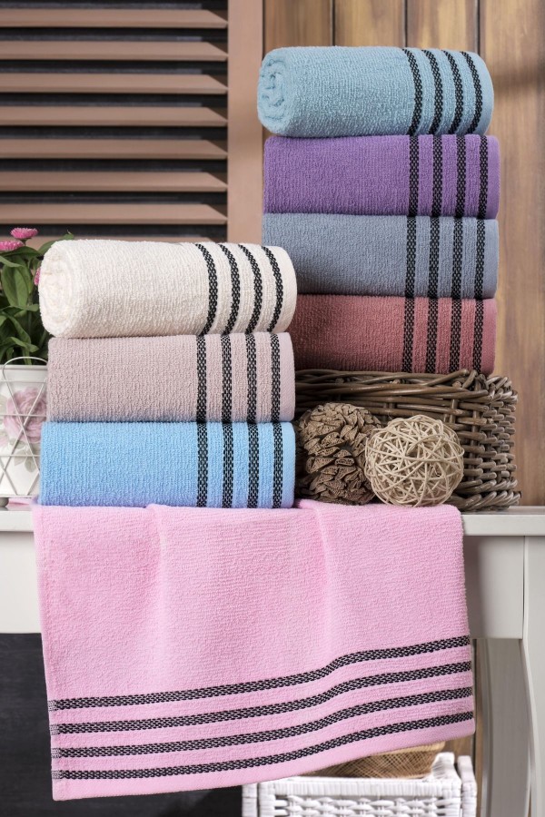 Velura  8'li El-Yüz Havlusu Seti | %100 Pamuk | 50x90 cm