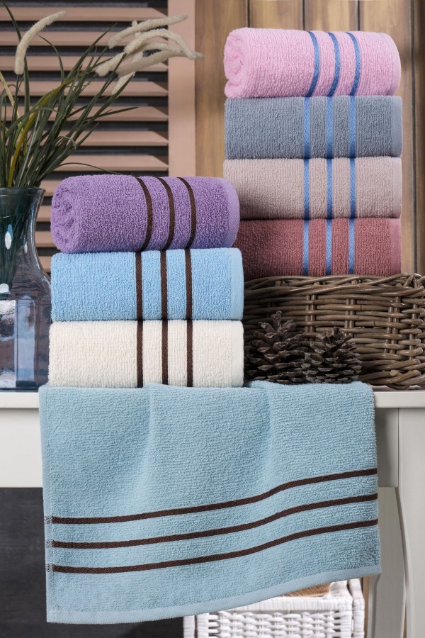 Velvona 8'li El-Yüz Havlusu Seti | %100 Pamuk | 50x90 cm